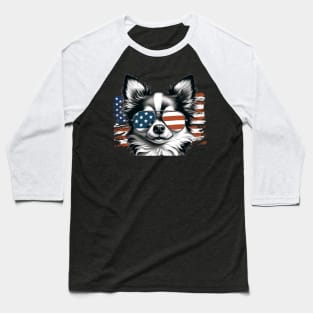 Chihuahua Sunglasses American Flag 4th of July Baseball T-Shirt